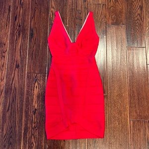 Herve Leger Red Bandage Dress Size XS